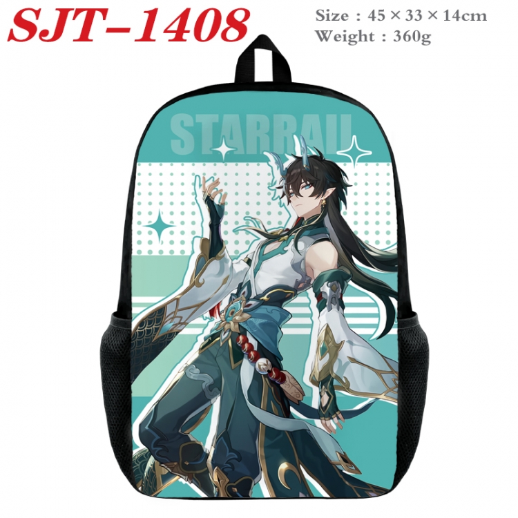 Honkai: Star Rail Anime nylon canvas backpack student backpack 45x33x14cm