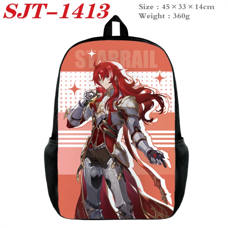 Honkai: Star Rail Anime nylon canvas backpack student backpack 45x33x14cm