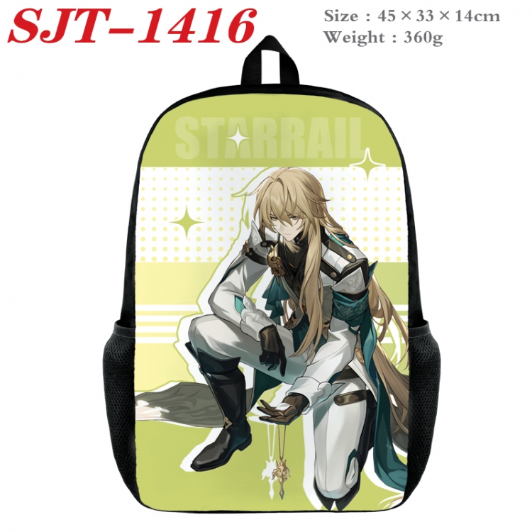Honkai: Star Rail Anime nylon canvas backpack student backpack 45x33x14cm