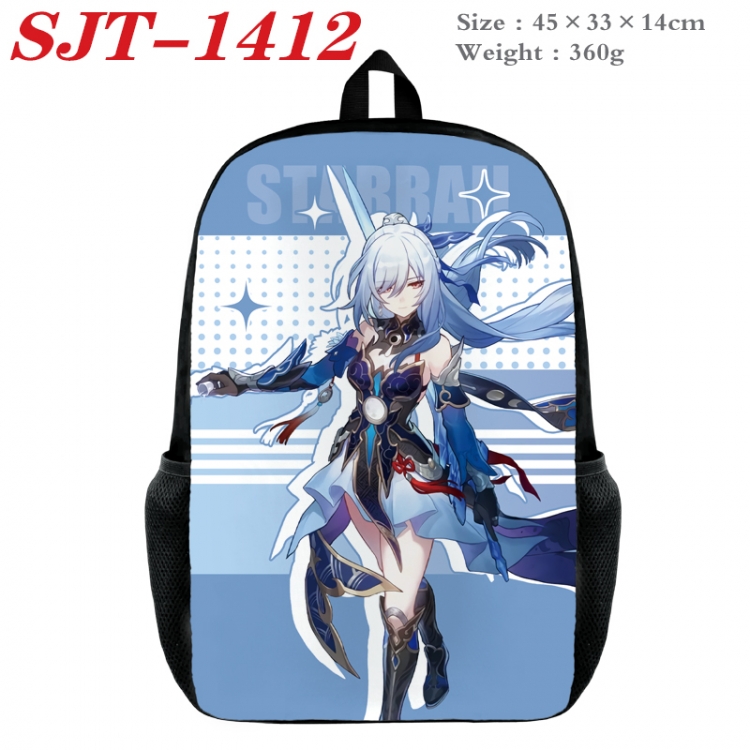 Honkai: Star Rail Anime nylon canvas backpack student backpack 45x33x14cm