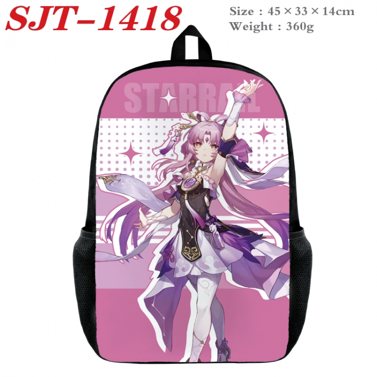 Honkai: Star Rail Anime nylon canvas backpack student backpack 45x33x14cm