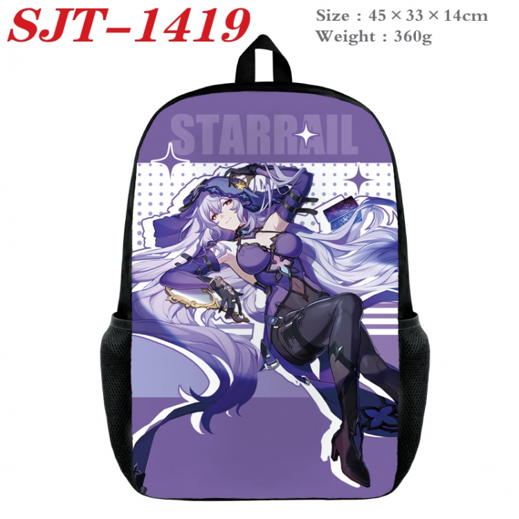 Honkai: Star Rail Anime nylon canvas backpack student backpack 45x33x14cm