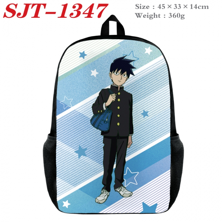 Mob Psycho 100 Anime nylon canvas backpack student backpack 45x33x14cm