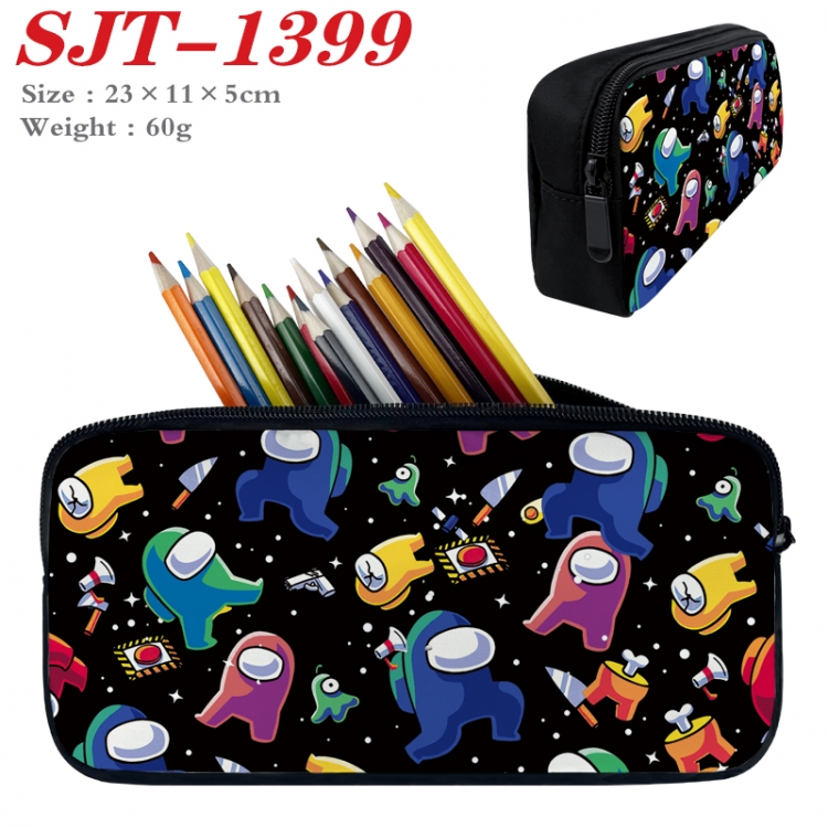 Among us Anime nylon student pencil case 23x11x5cm 