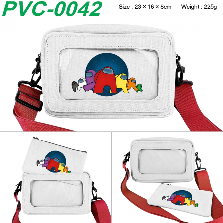 Among us  Anime PVC transparent small shoulder bag 23x16x8cm