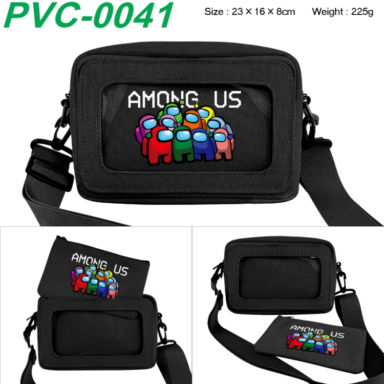 Among us  Anime PVC transparent small shoulder bag 23x16x8cm