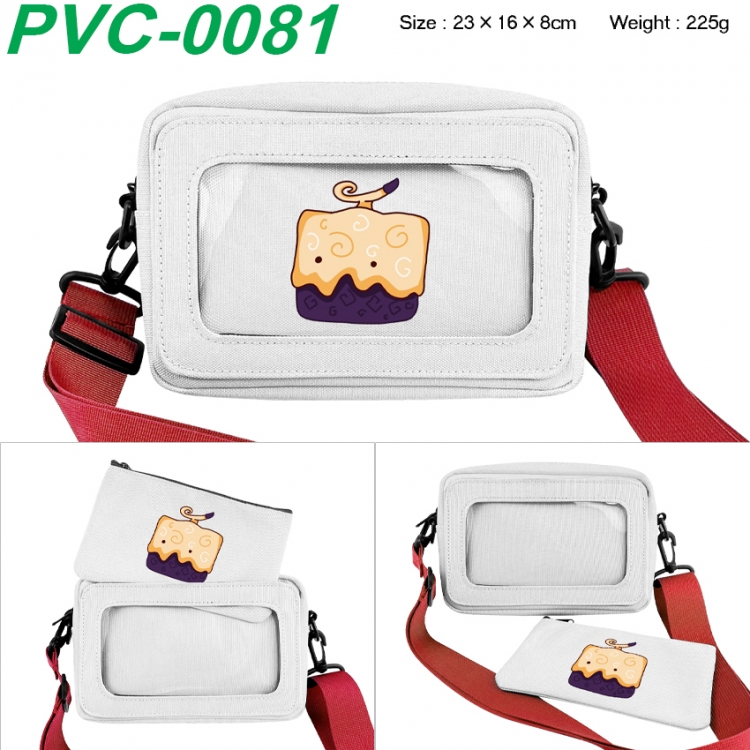 Blox fruits Anime PVC transparent small shoulder bag 23x16x8cm