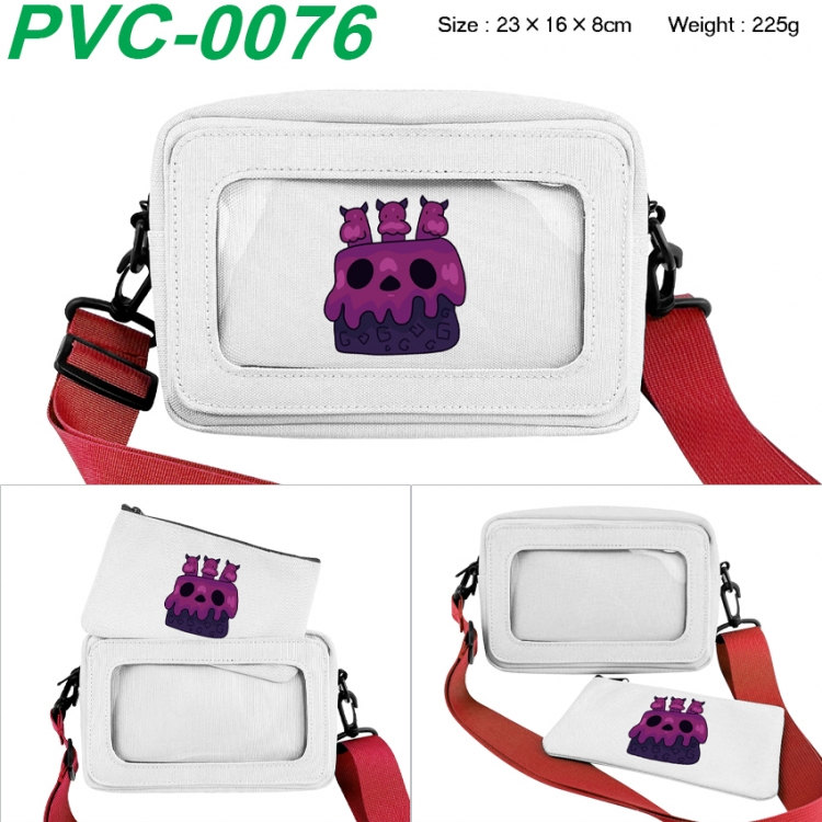 Blox fruits Anime PVC transparent small shoulder bag 23x16x8cm