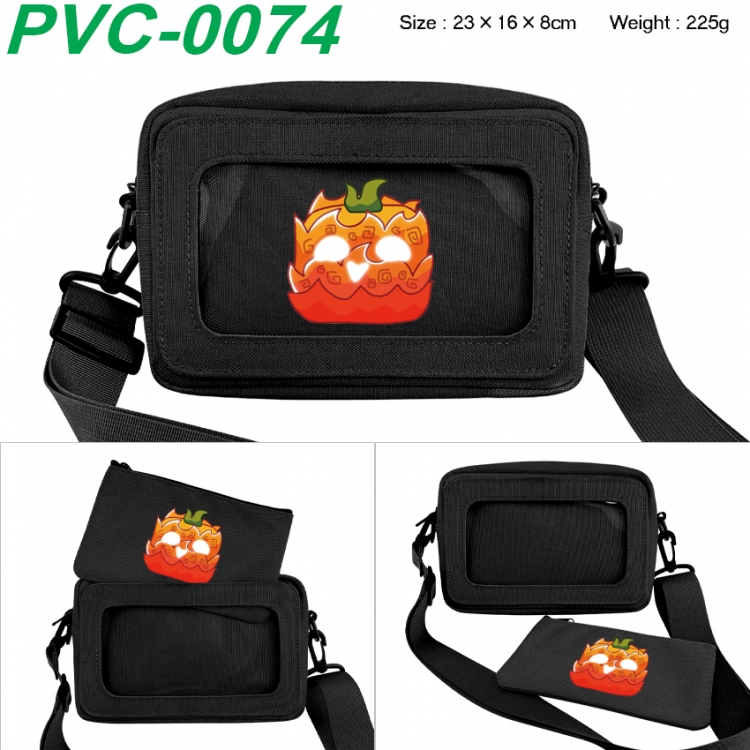 Blox fruits Anime PVC transparent small shoulder bag 23x16x8cm
