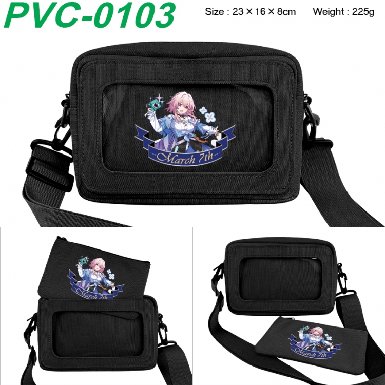Honkai: Star Rail Anime PVC transparent small shoulder bag 23x16x8cm