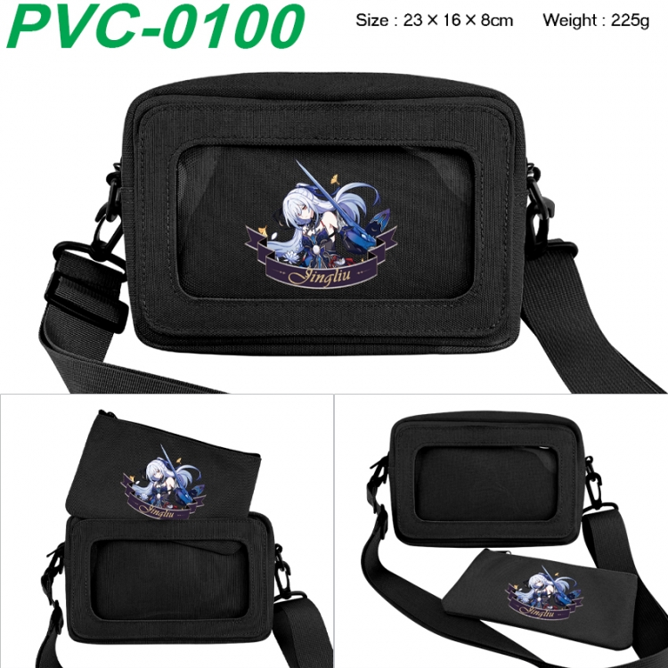 Honkai: Star Rail Anime PVC transparent small shoulder bag 23x16x8cm