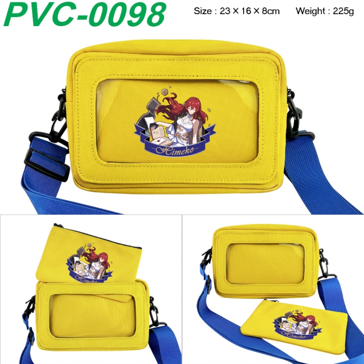 Honkai: Star Rail Anime PVC transparent small shoulder bag 23x16x8cm