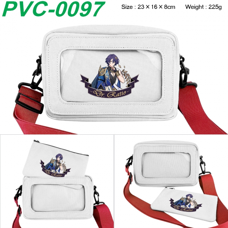 Honkai: Star Rail Anime PVC transparent small shoulder bag 23x16x8cm