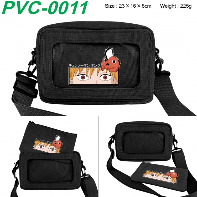 Chainsawman Anime PVC transparent small shoulder bag 23x16x8cm