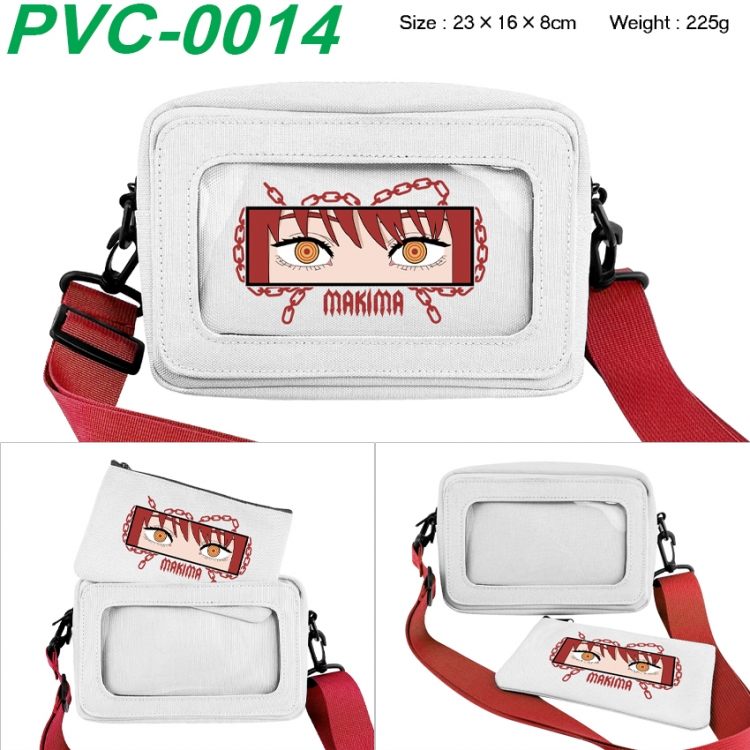 Chainsawman Anime PVC transparent small shoulder bag 23x16x8cm