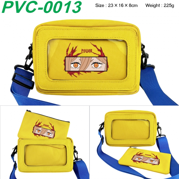 Chainsawman Anime PVC transparent small shoulder bag 23x16x8cm