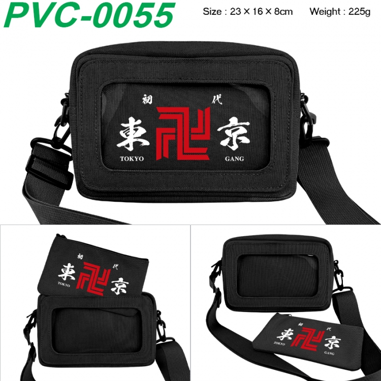 Tokyo Revengers Anime PVC transparent small shoulder bag 23x16x8cm
