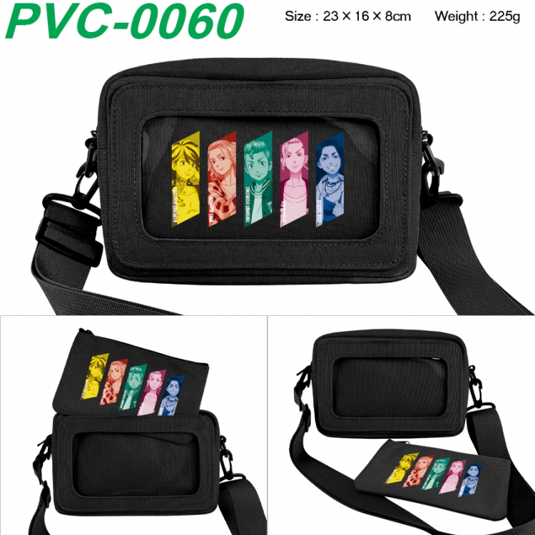 Tokyo Revengers Anime PVC transparent small shoulder bag 23x16x8cm
