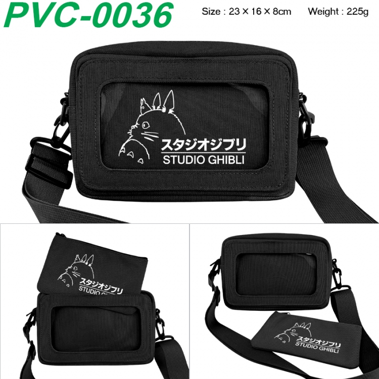 TOTORO Anime PVC transparent small shoulder bag 23x16x8cm