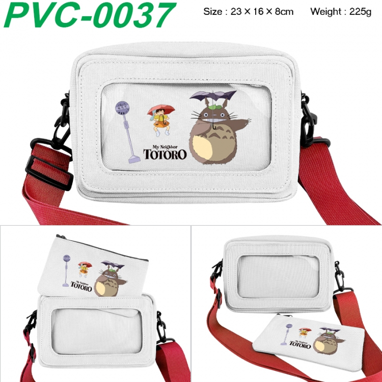 TOTORO Anime PVC transparent small shoulder bag 23x16x8cm