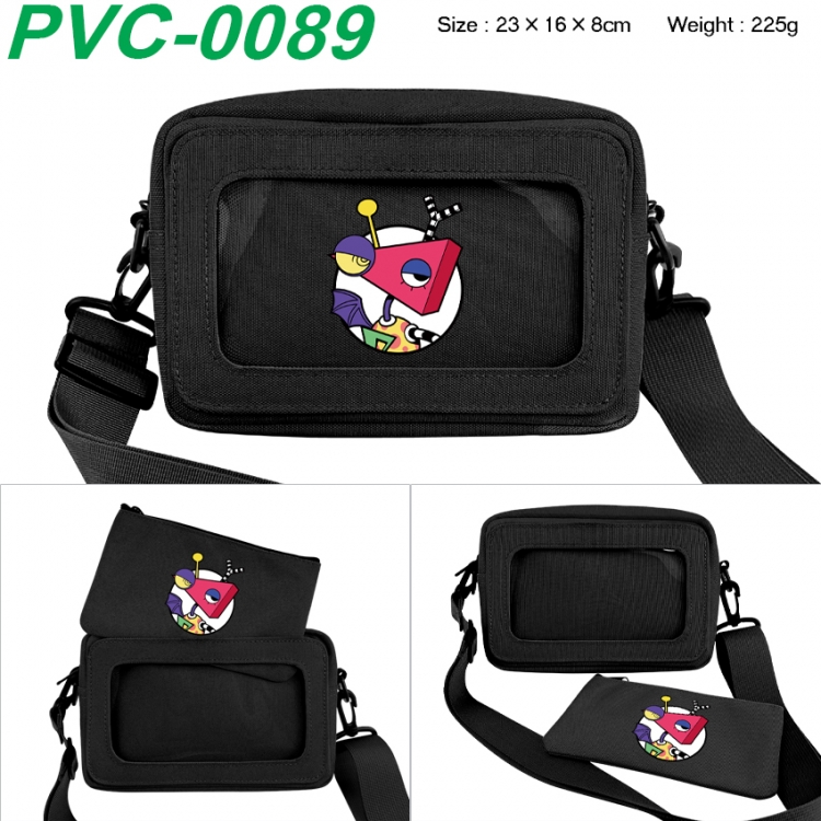 The Amazing Digital Circus Anime PVC transparent small shoulder bag 23x16x8cm 