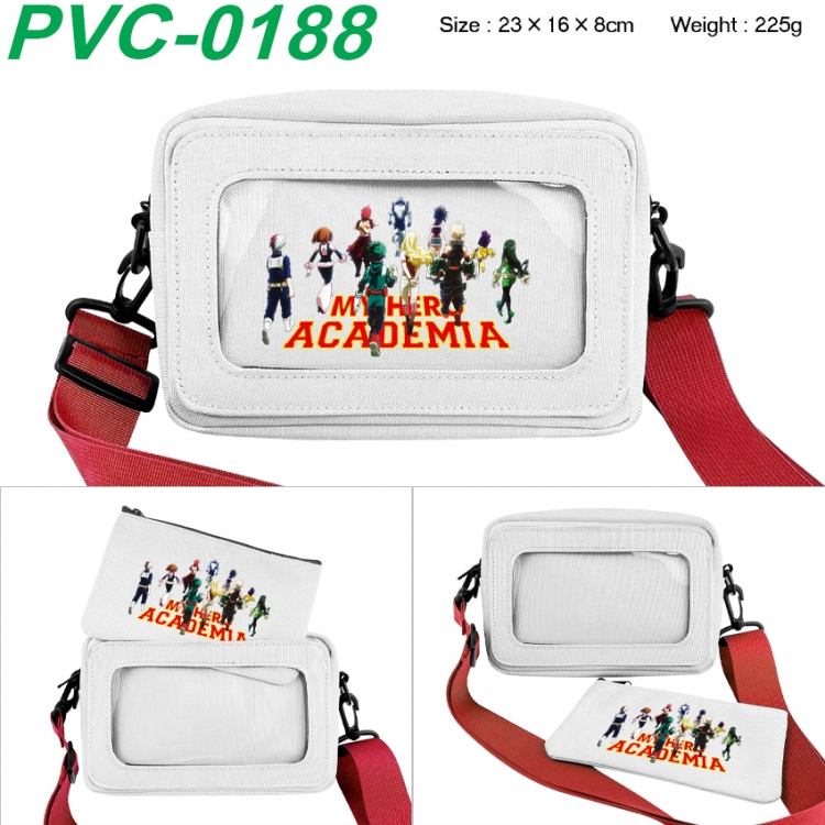 My Hero Academia Anime PVC transparent small shoulder bag 23x16x8cm