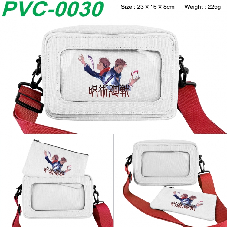 Jujutsu Kaisen Anime PVC transparent small shoulder bag 23x16x8cm