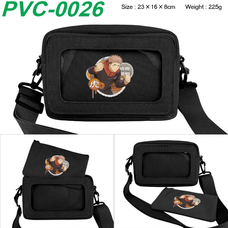 Jujutsu Kaisen Anime PVC transparent small shoulder bag 23x16x8cm
