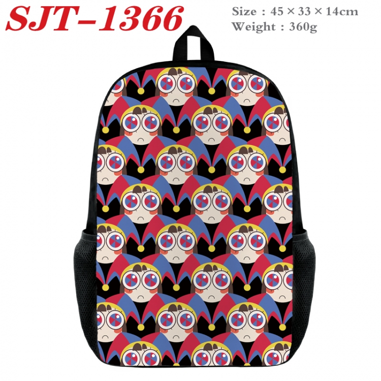 The Amazing Digital Circus Anime nylon canvas backpack student backpack 45x33x14cm