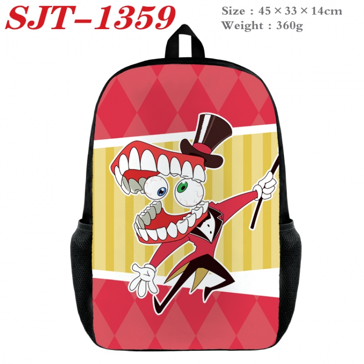 The Amazing Digital Circus Anime nylon canvas backpack student backpack 45x33x14cm