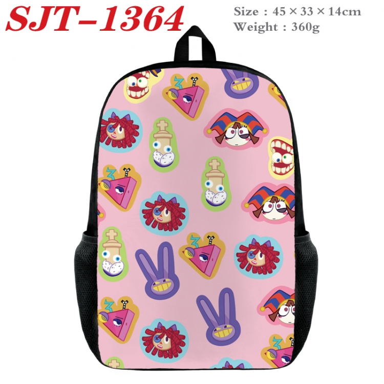 The Amazing Digital Circus Anime nylon canvas backpack student backpack 45x33x14cm