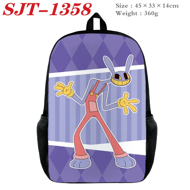 The Amazing Digital Circus Anime nylon canvas backpack student backpack 45x33x14cm
