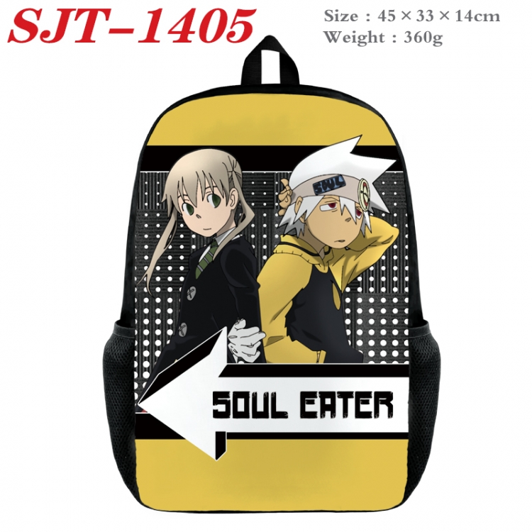 Soul Eater Anime nylon canvas backpack student backpack 45x33x14cm