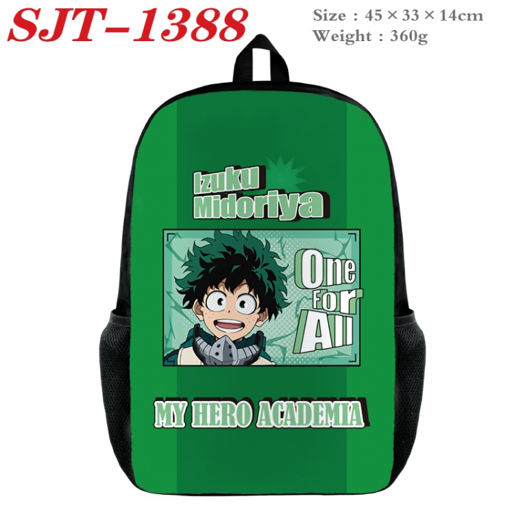My Hero Academia Anime nylon canvas backpack student backpack 45x33x14cm
