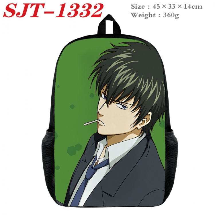 Gintama Anime nylon canvas backpack student backpack 45x33x14cm