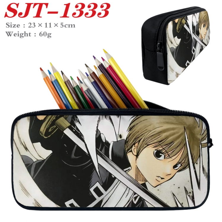  Gintama Anime nylon student pencil case 23x11x5cm 