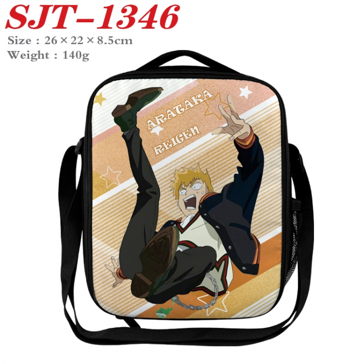Mob Psycho 100 Anime Lunch Bag Crossbody Bag 26x22x8.5cm 
