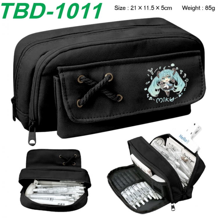 Hatsune Miku Anime waterproof large capacity stationery box pencil case 21x11.5x5cm 85g