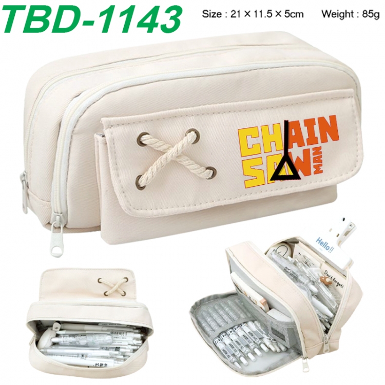 Chainsawman Anime waterproof large capacity stationery box pencil case 21x11.5x5cm 85g