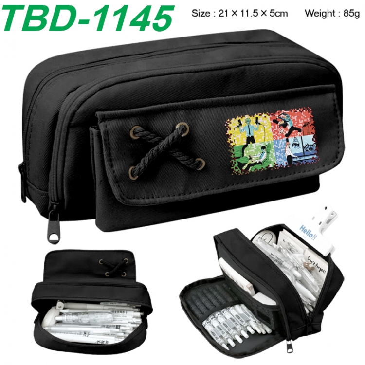 Chainsawman Anime waterproof large capacity stationery box pencil case 21x11.5x5cm 85g
