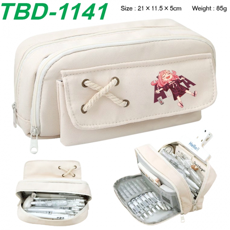 SPY×FAMILY Anime waterproof large capacity stationery box pencil case 21x11.5x5cm 85g