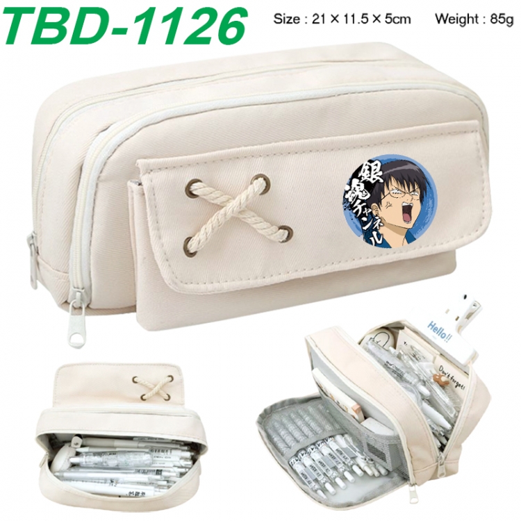 Gintama Anime waterproof large capacity stationery box pencil case 21x11.5x5cm 85g
