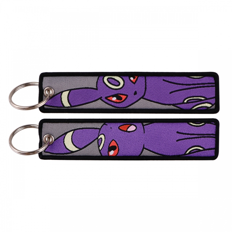 Pokemon Double sided color woven label keychain with thickened hanging rope 13x3cm 10G price for 5 pcs