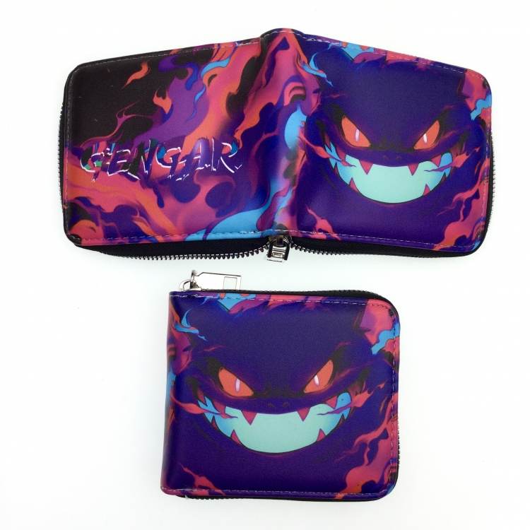 Pokemon Short zipper card wallet with foreskin clip 12X10CM