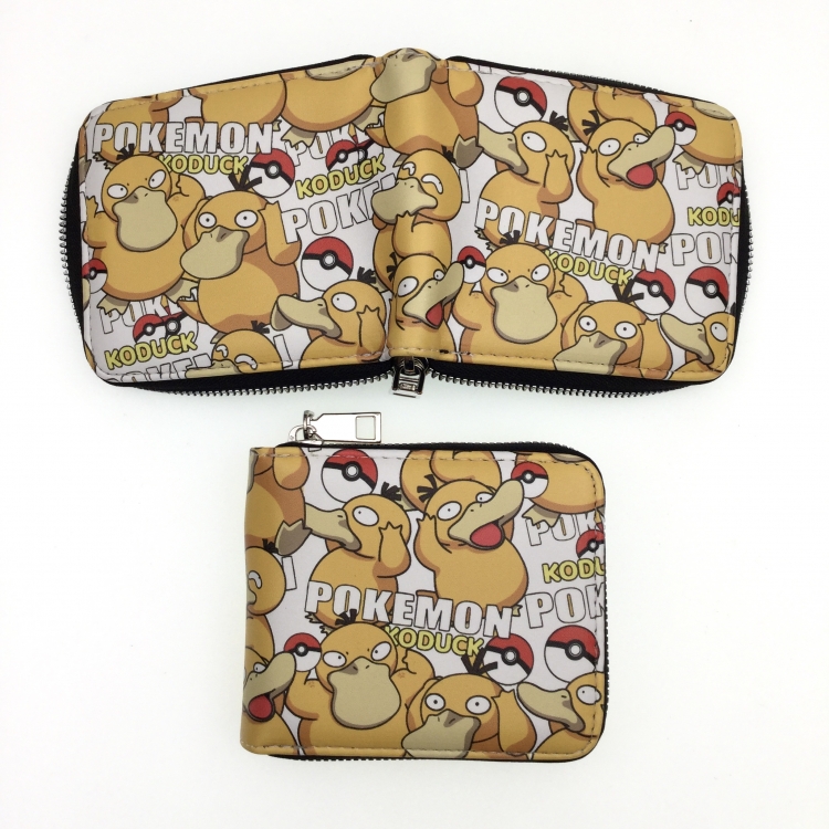 Pokemon Short zipper card wallet with foreskin clip 12X10CM
