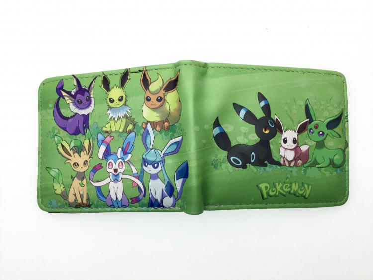 Pokemon Anime two fold  Short wallet 11X9.5CM 60G 