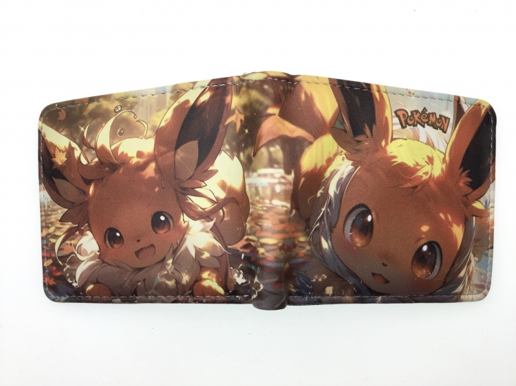 Pokemon Anime two fold  Short wallet 11X9.5CM 60G 