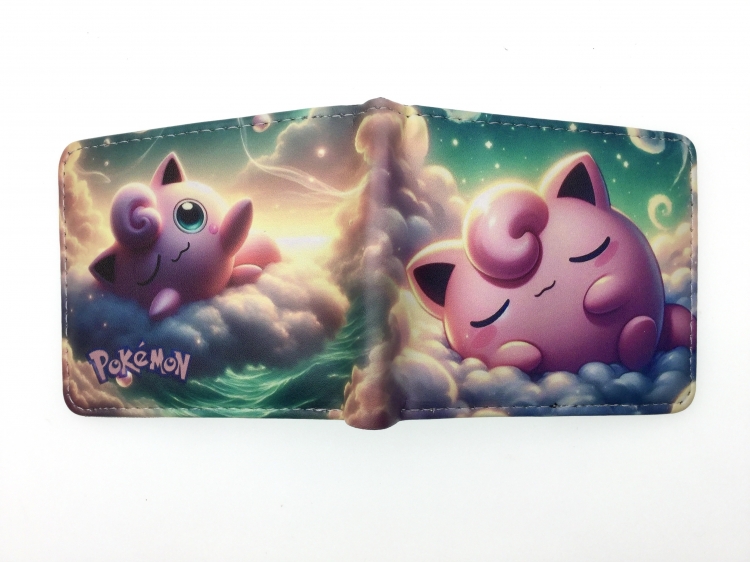 Pokemon Anime two fold  Short wallet 11X9.5CM 60G 