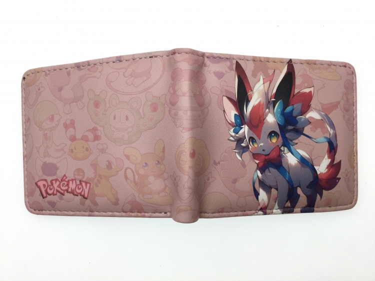 Pokemon Anime two fold  Short wallet 11X9.5CM 60G 