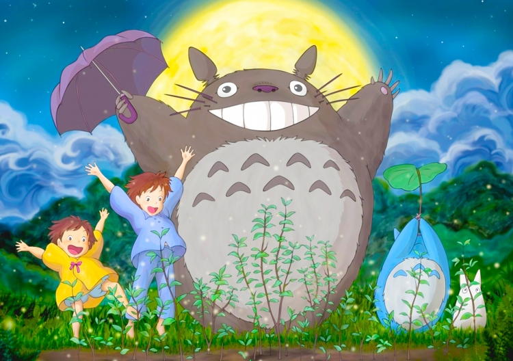 TOTORO Double sided acrylic light painting color changing light decorative painting ornament 22X15.5CM